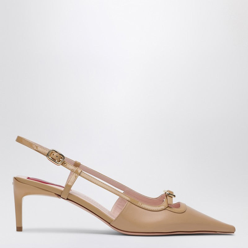 DESERT LEATHER DÉCOLLETÉS SLINGBACK VIV'' CANARD - 1