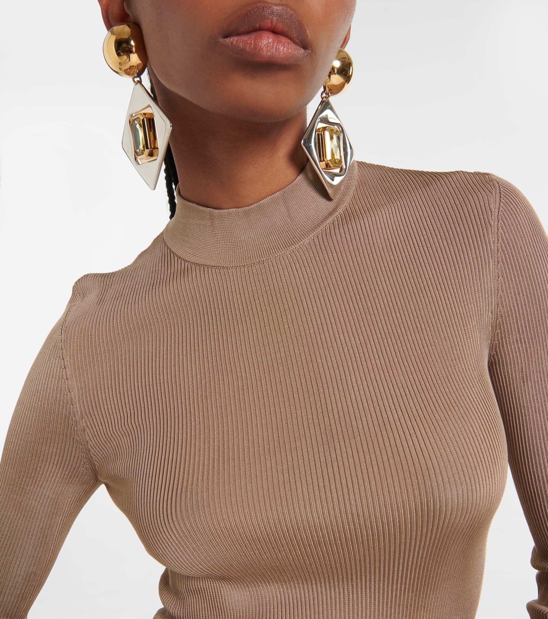 Ribbed-knit silk sweater - 6