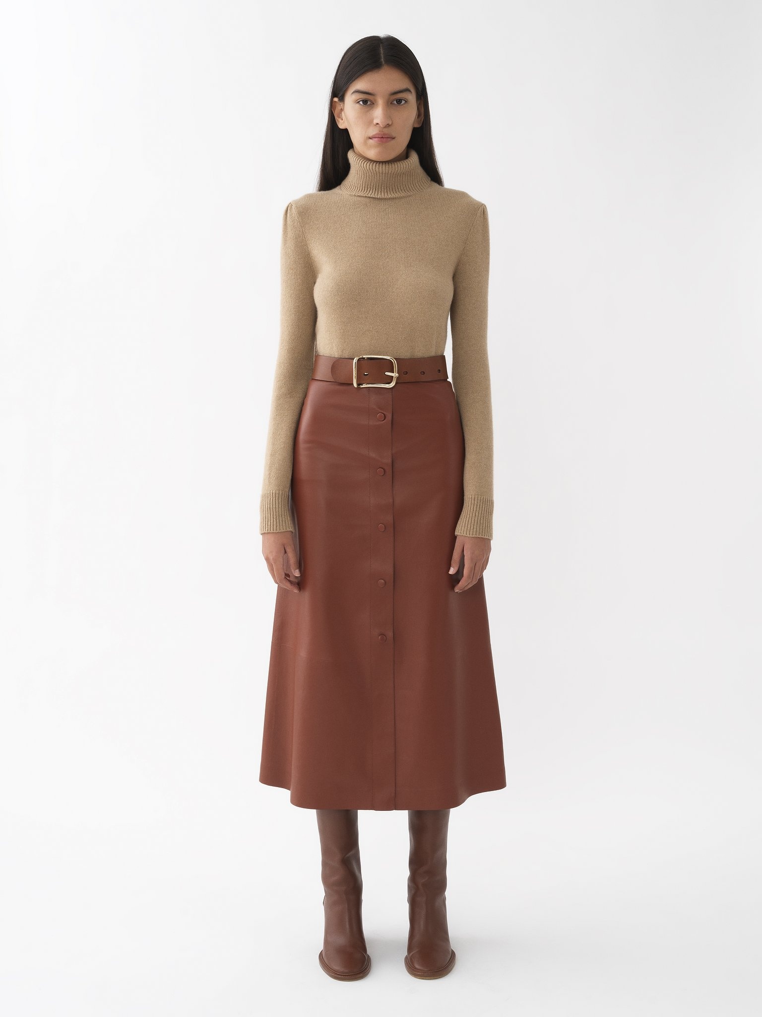 FITTED HIGH-NECK SWEATER - 3