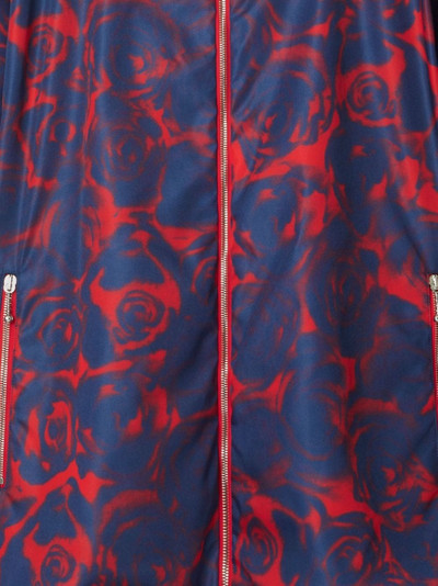 Burberry rose-print hooded jacket outlook