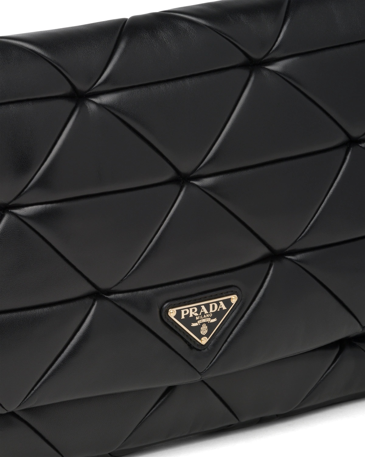 Prada System nappa  leather patchwork clutch - 6