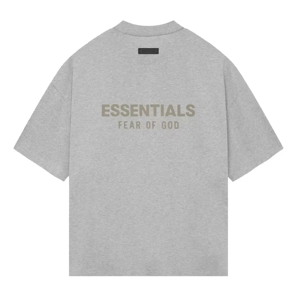 Fear of God Essentials SS24 V Neck T-Shirt 'Light Heather Grey' 125SP244216F - 2