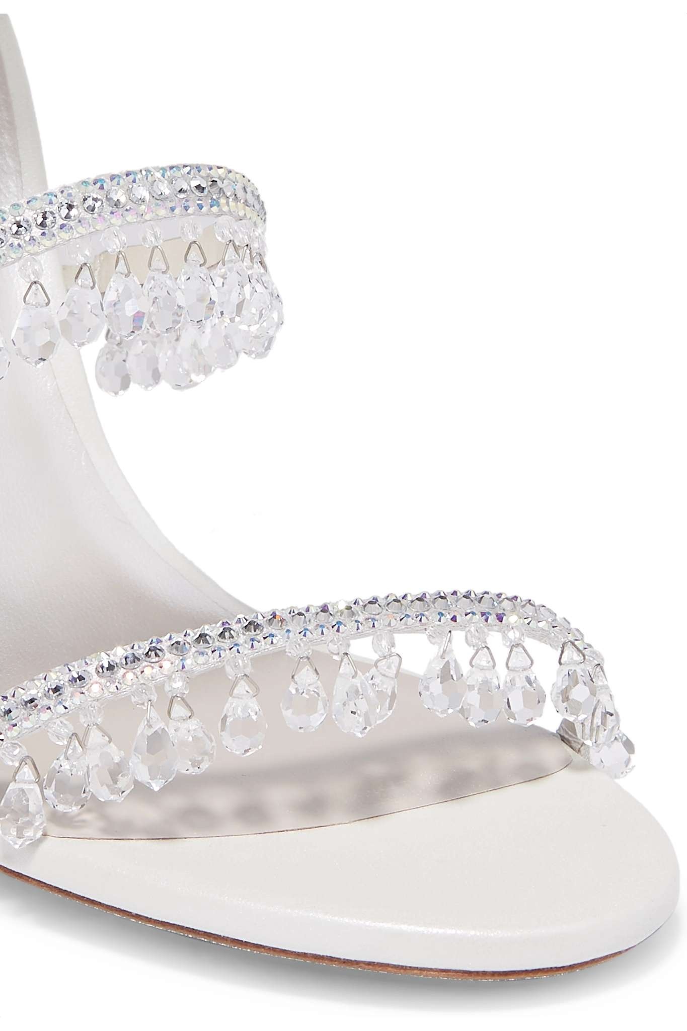 Cleo embellished satin and leather sandals - 5
