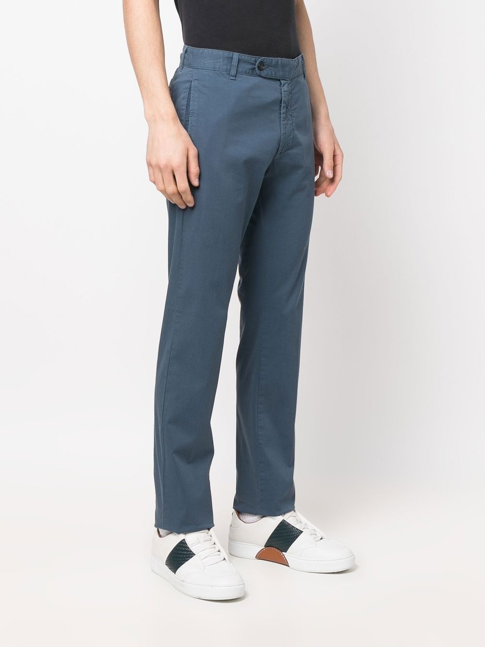 off-centre button chinos - 3