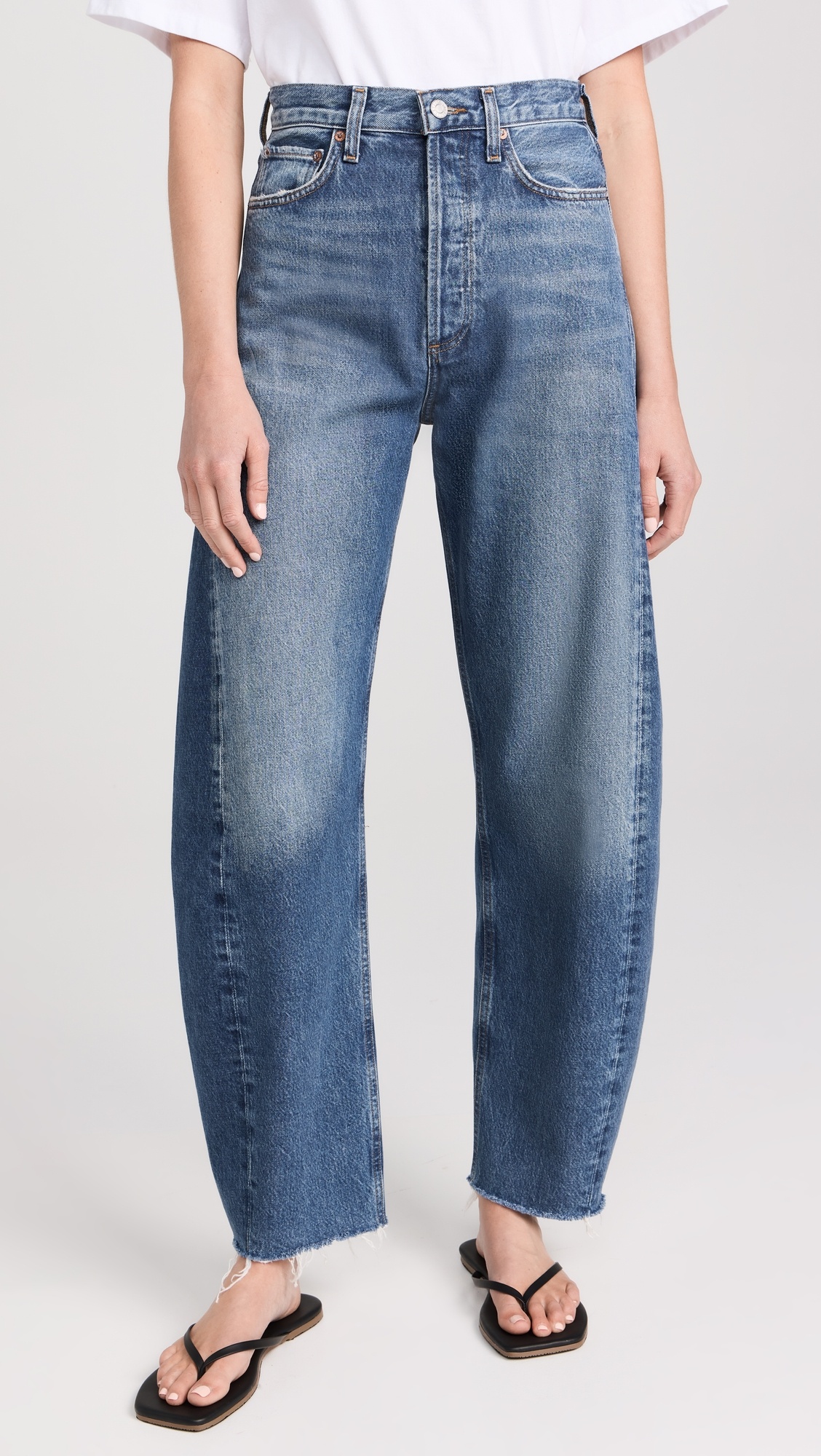 Luna High Rise Curved Taper Jeans - 6
