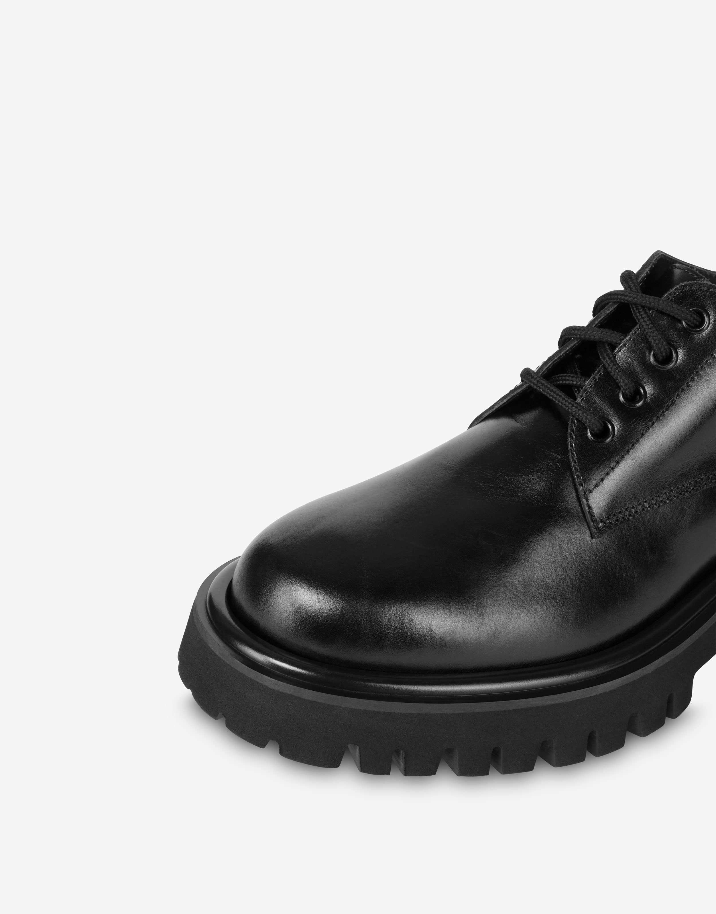 COMBAT SOLE CALFSKIN LACE-UP SHOE - 4