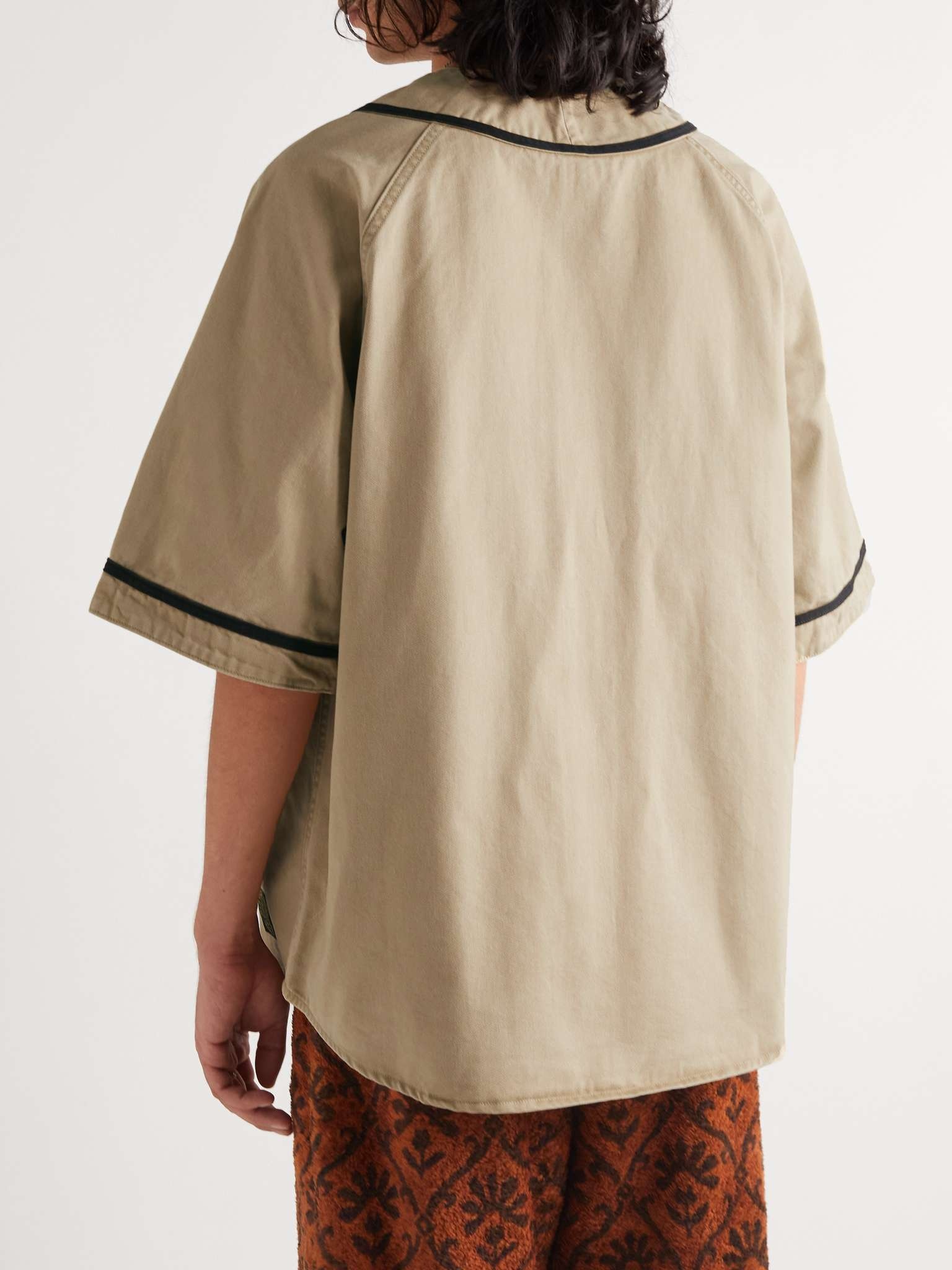 Printed Embroidered Cotton-Jersey Shirt - 4