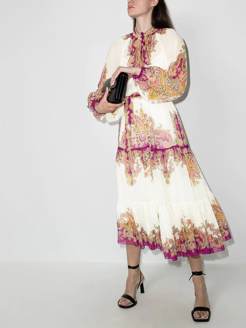 Teddy paisley-print midi dress - 2