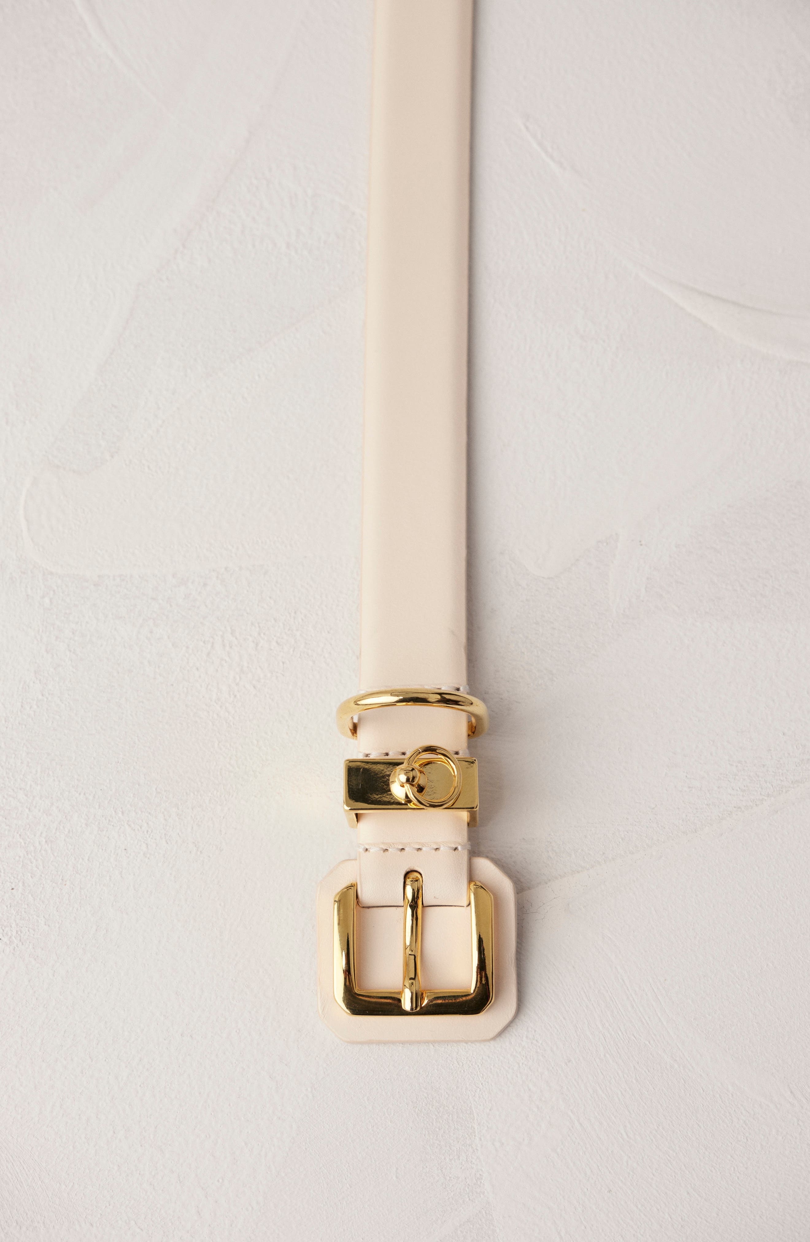 Déhanche Jolinard Leather Belt in Ivory/gold at Nordstrom - 4