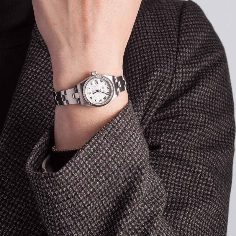 Ladies Rolex Date Ref 79240 White Dial - 5