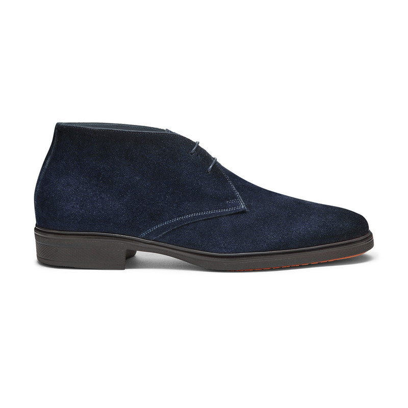 Men's blue suede Easy desert boot 1