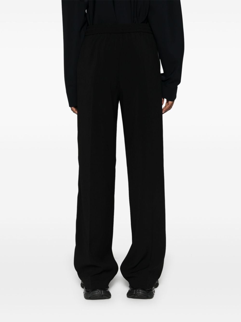 pressed-crease straight-leg trousers - 4