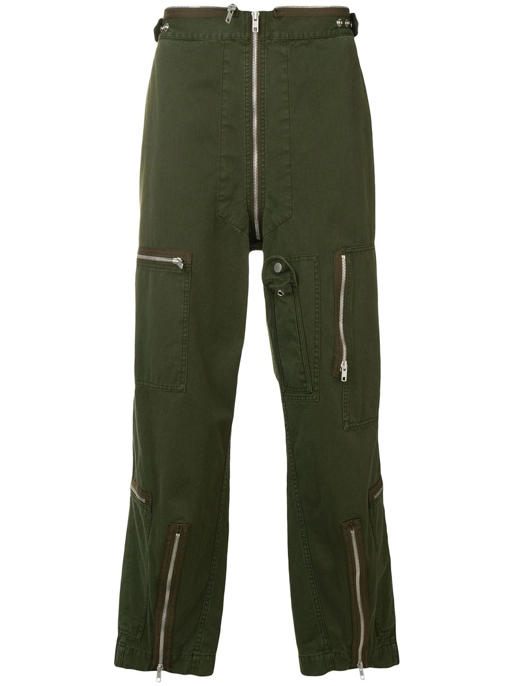 zipped pocket trousers - 1