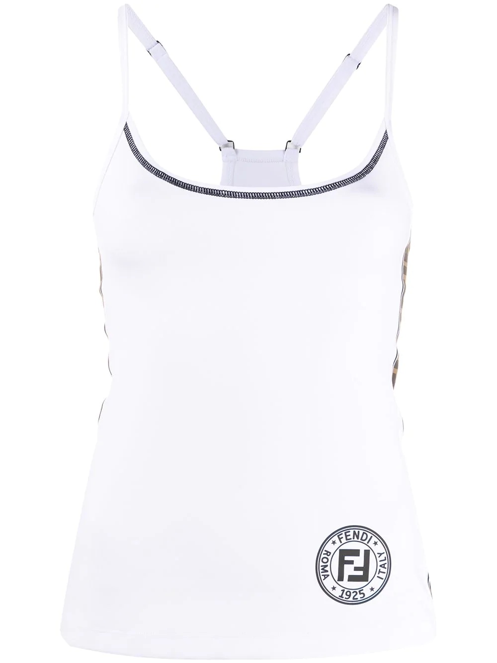 logo print vest - 1