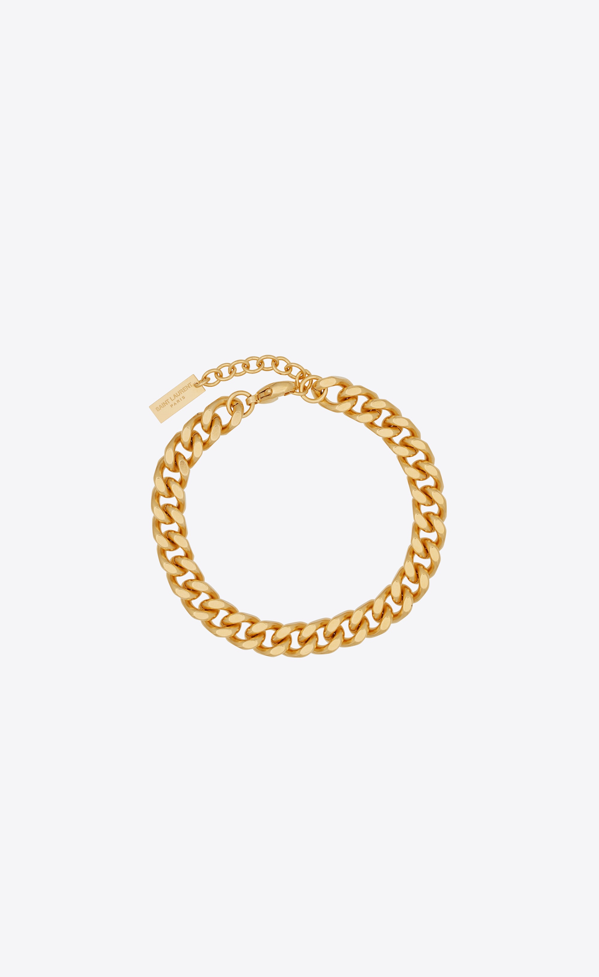 medium curb chain bracelet in metal - 1