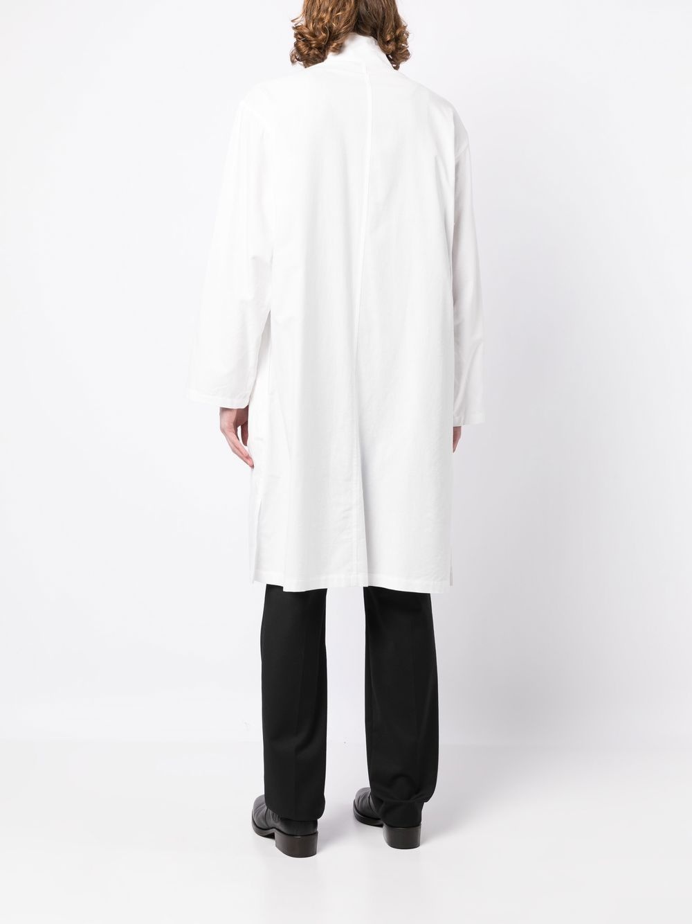 band-collar shirt jacket - 4