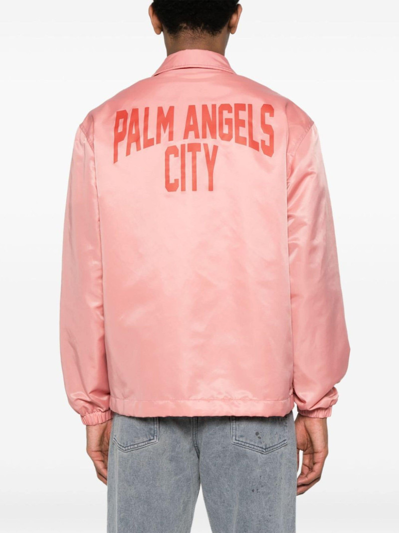 logo-print gabardine-weave jacket 4