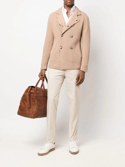 Brunello Cucinelli double-breasted knitted cardigan outlook