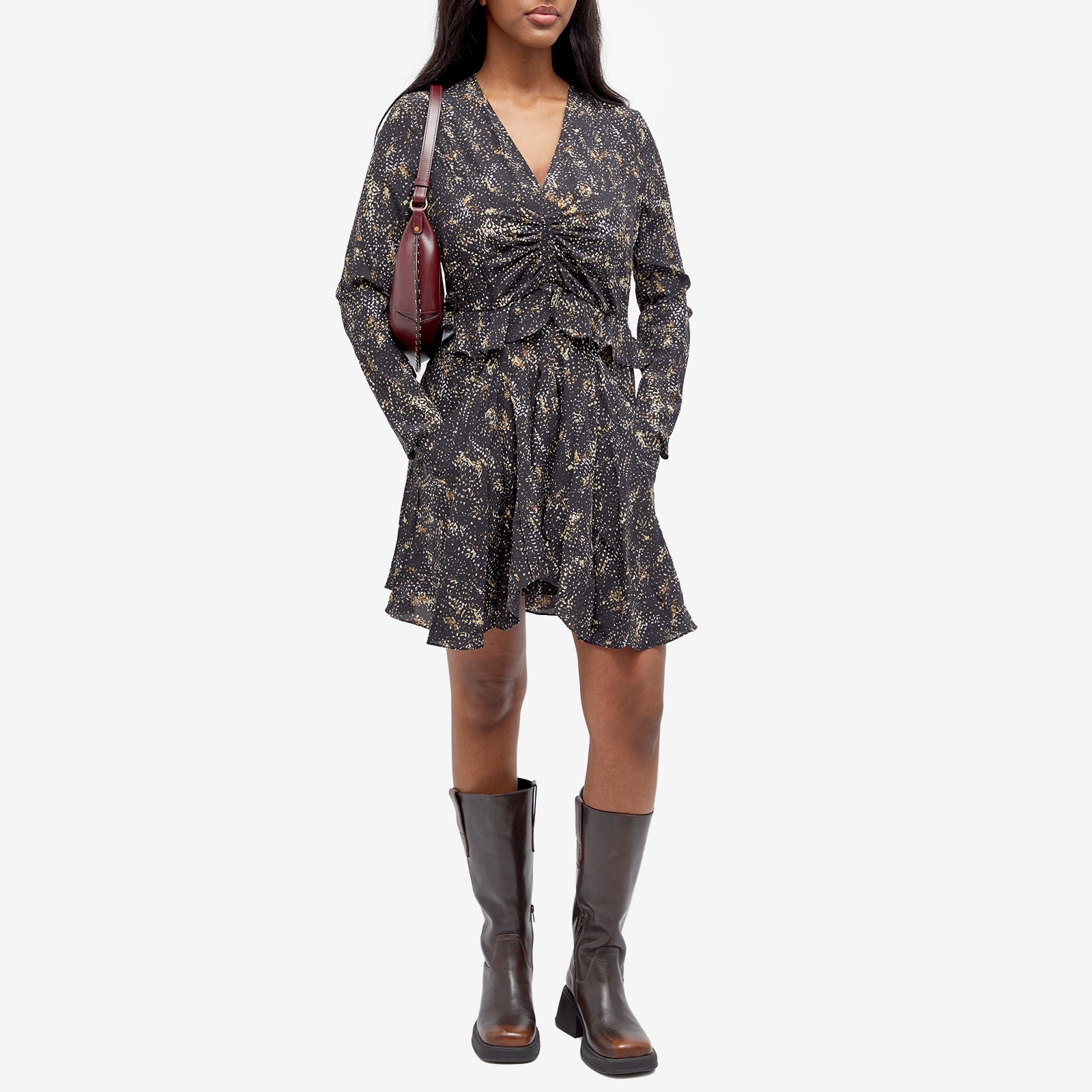 Isabel Marant Isabel Marant Usmara Printed Long Sleeve Dress