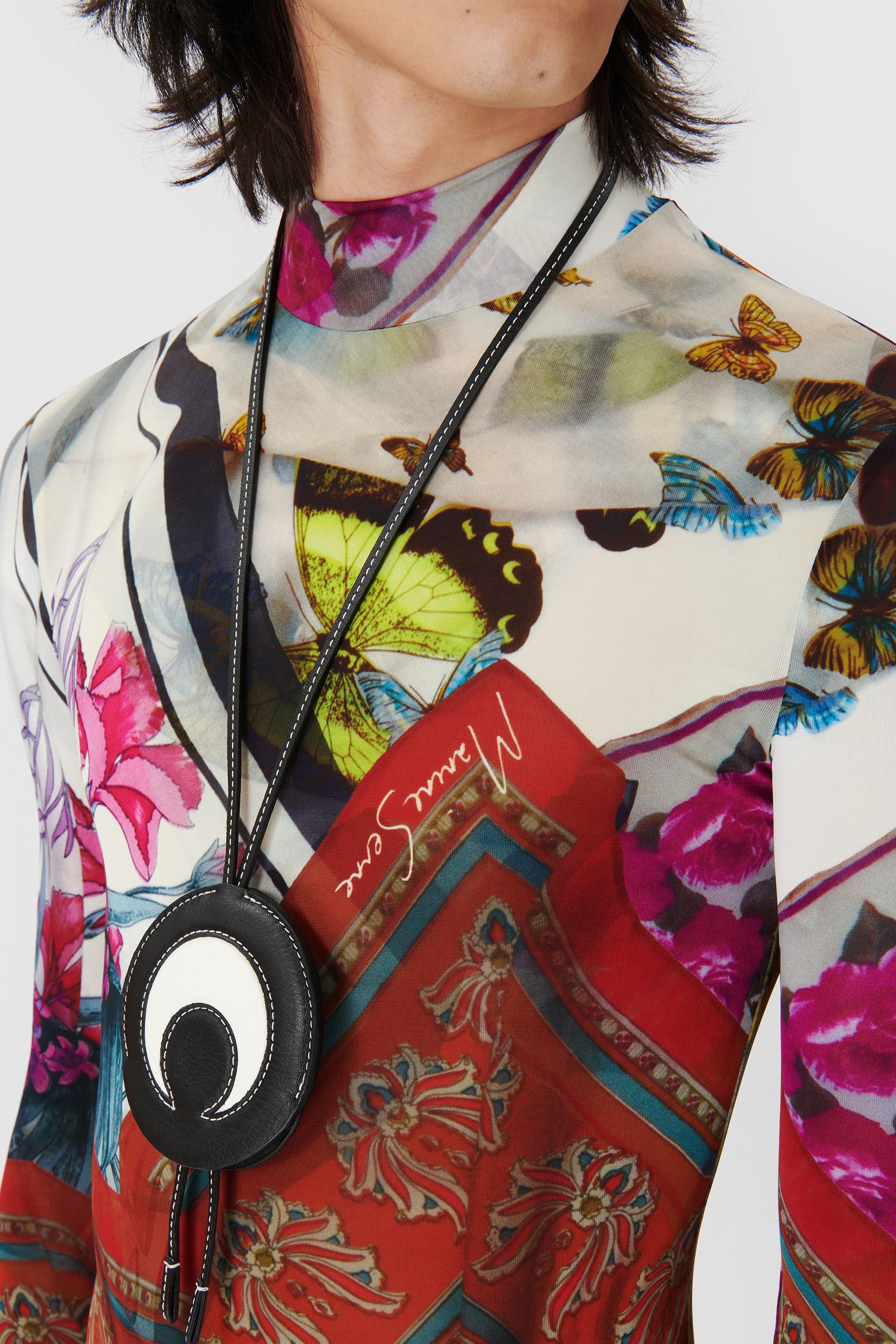 Scarves Print Recycled Jersey Second Skin Top - 4