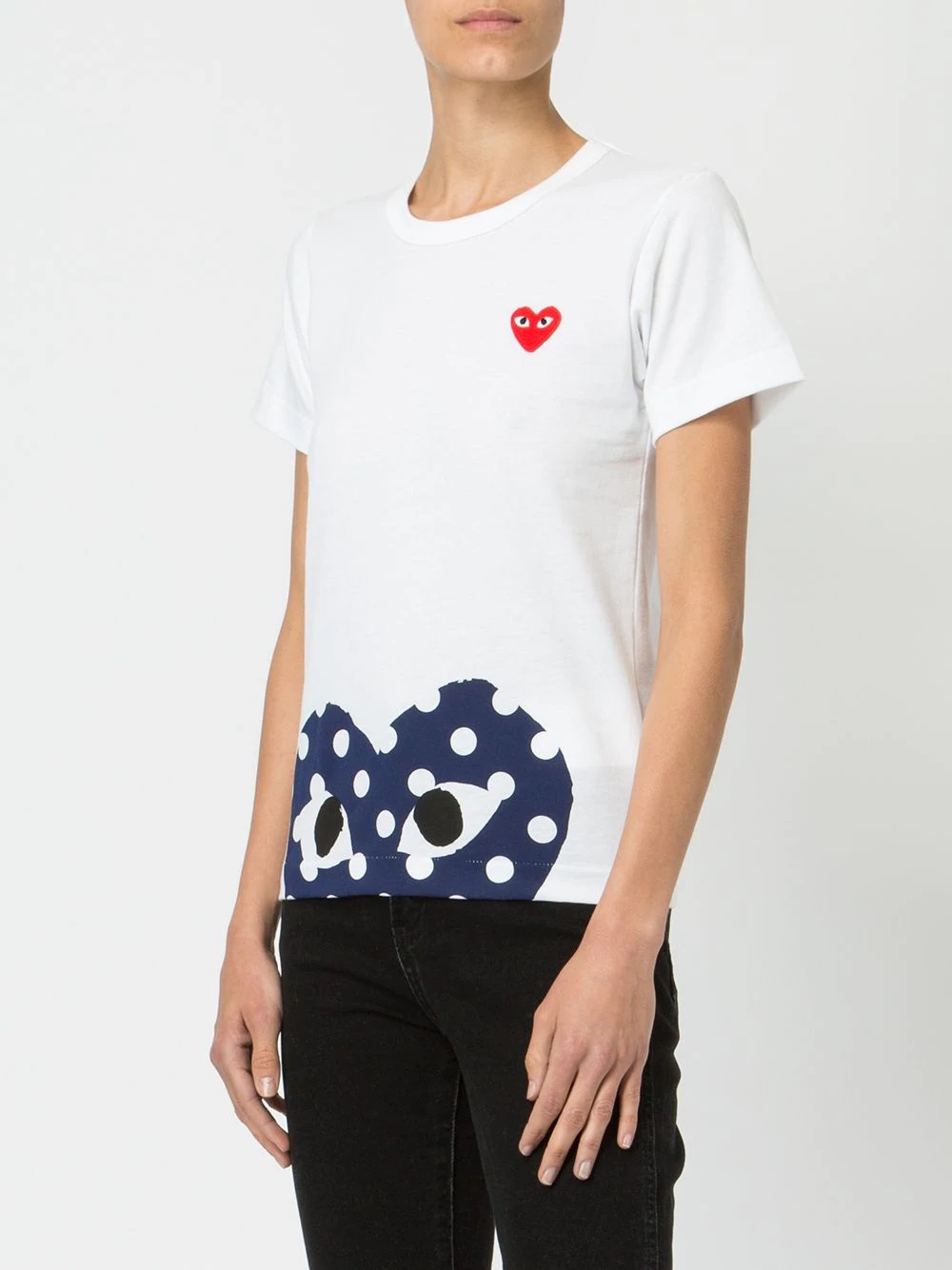heart print T-shirt - 3