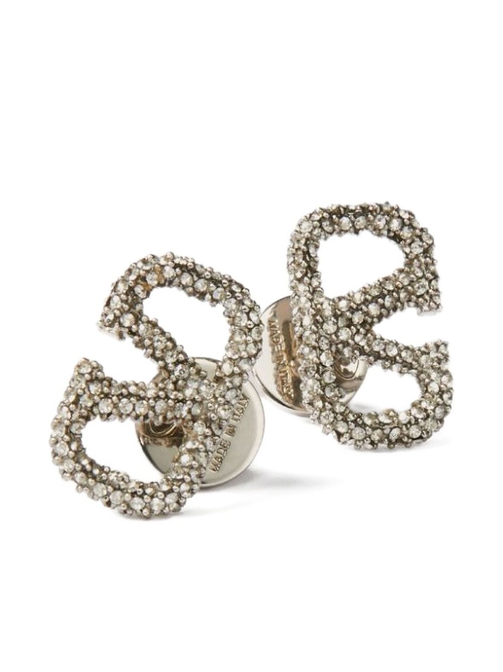 VLogo Signature crystal-embellished earrings - 1