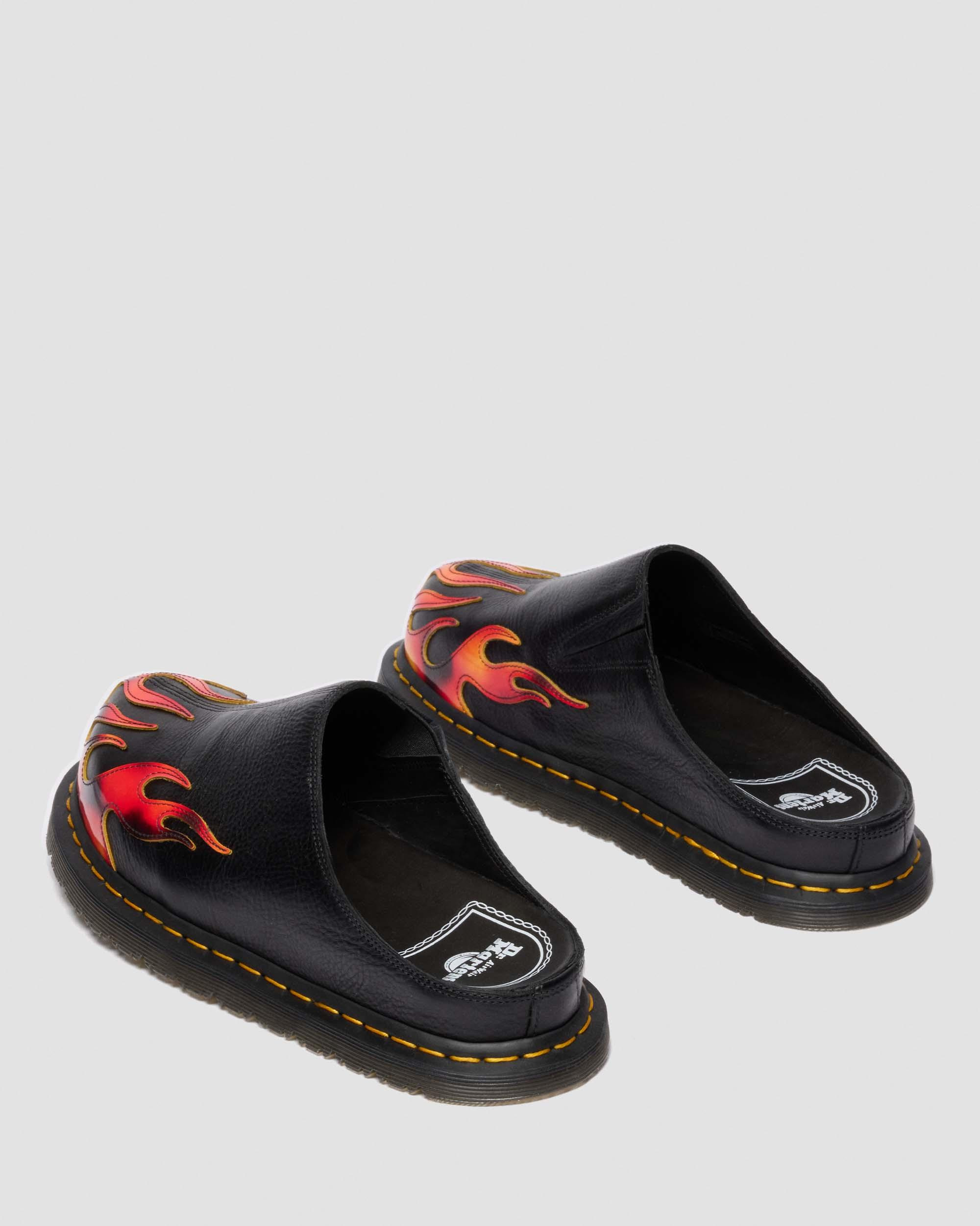 San Flame Leather Mules - 9