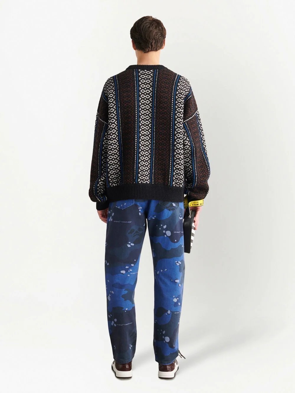 intarsia-knit logo-embellished jumper - 4