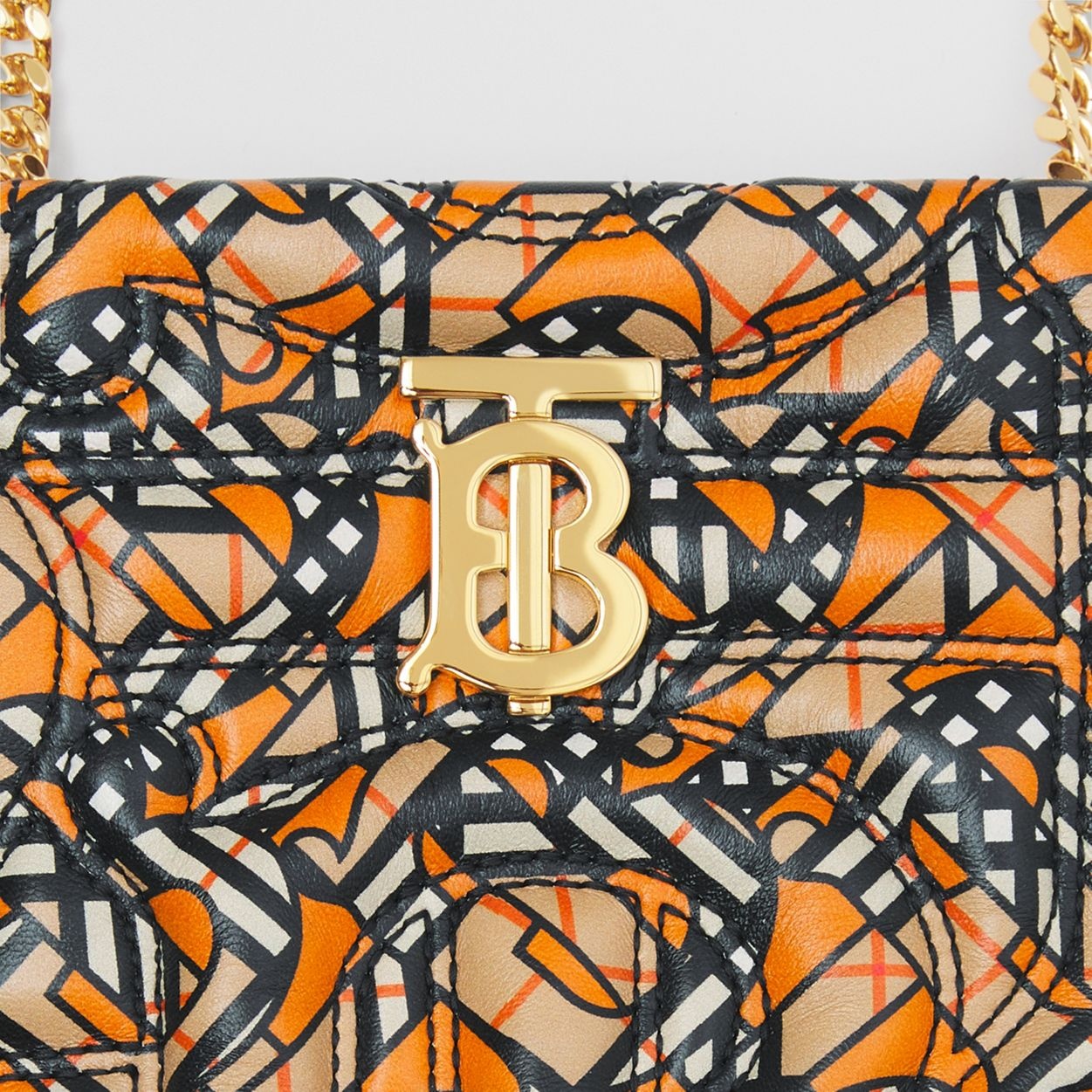 Micro Quilted Monogram Print Lambskin Lola Bucket Bag 2