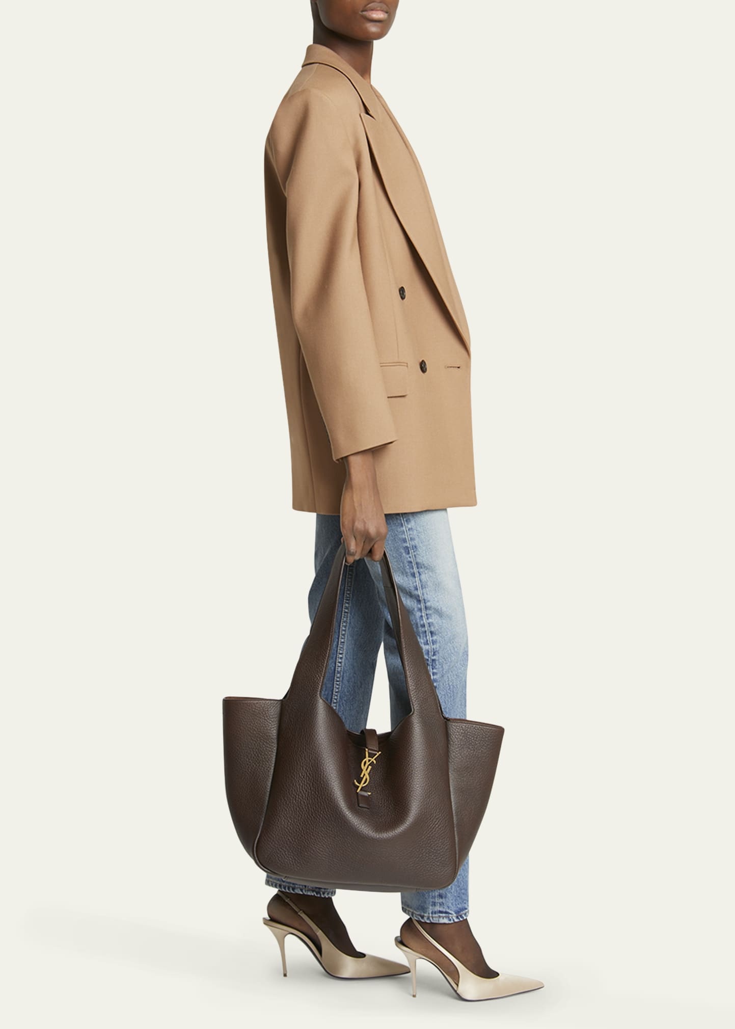 Bea YSL Tote Bag in Deer Leather - 2