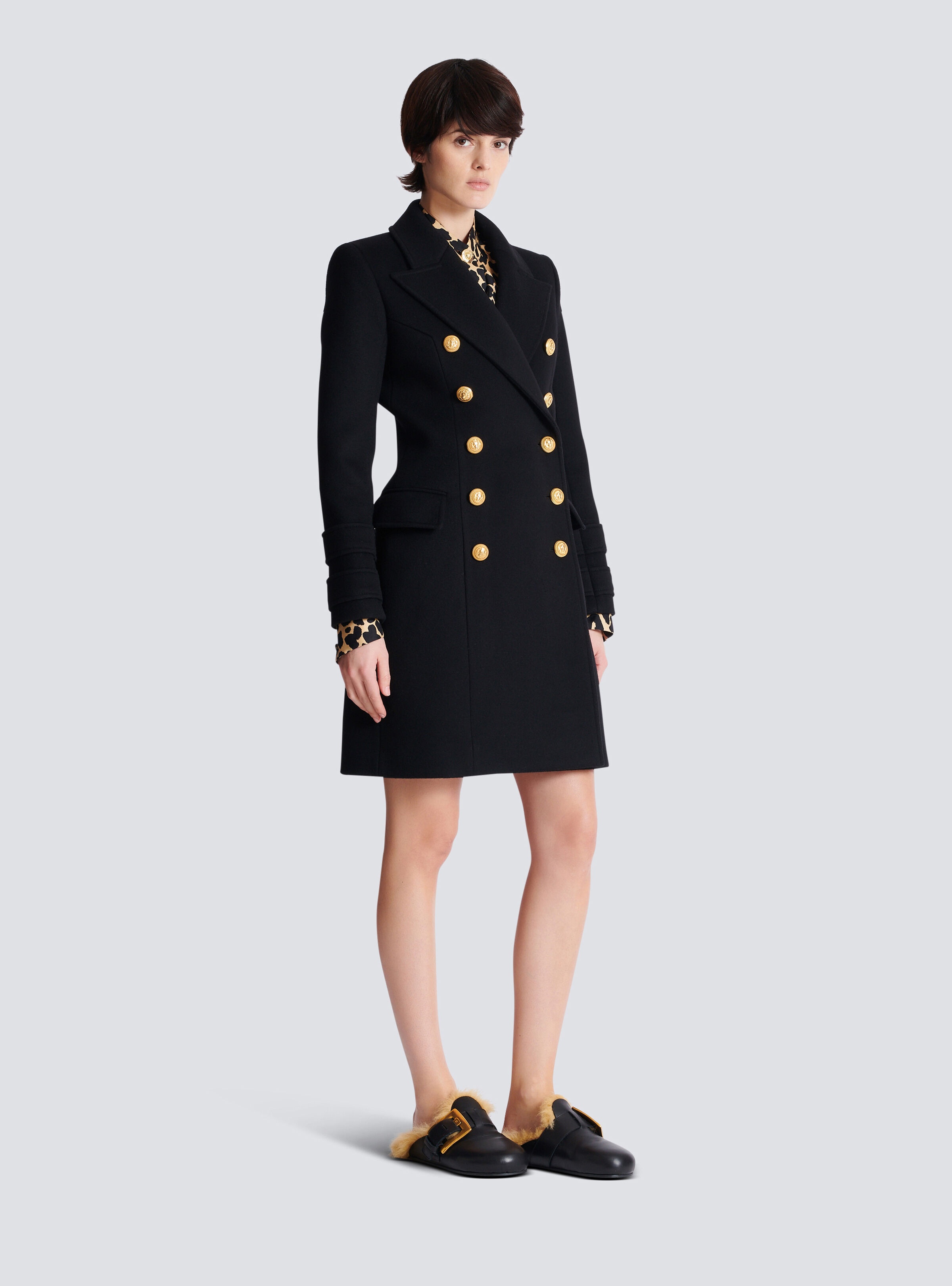10-button wool and cashmere coat - 3