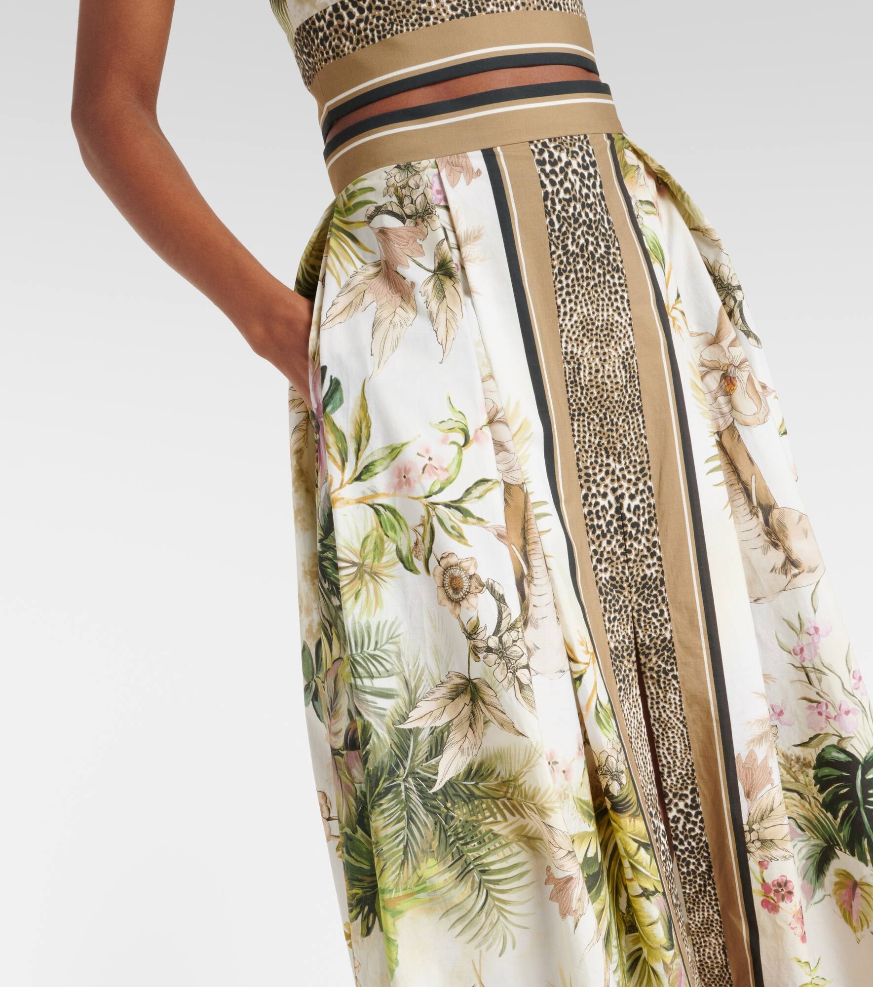 Printed cotton maxi skirt - 4