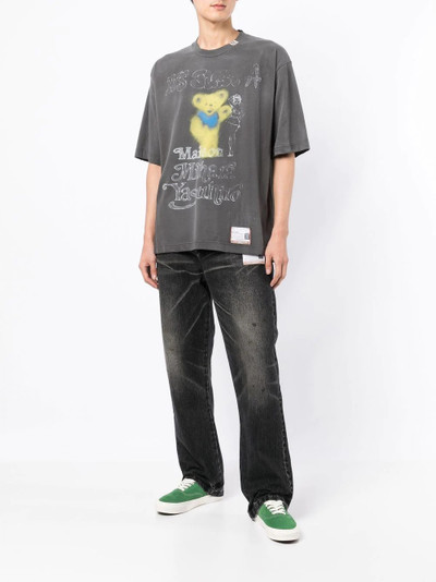 Maison MIHARAYASUHIRO distressed graphic-print T-shirt outlook