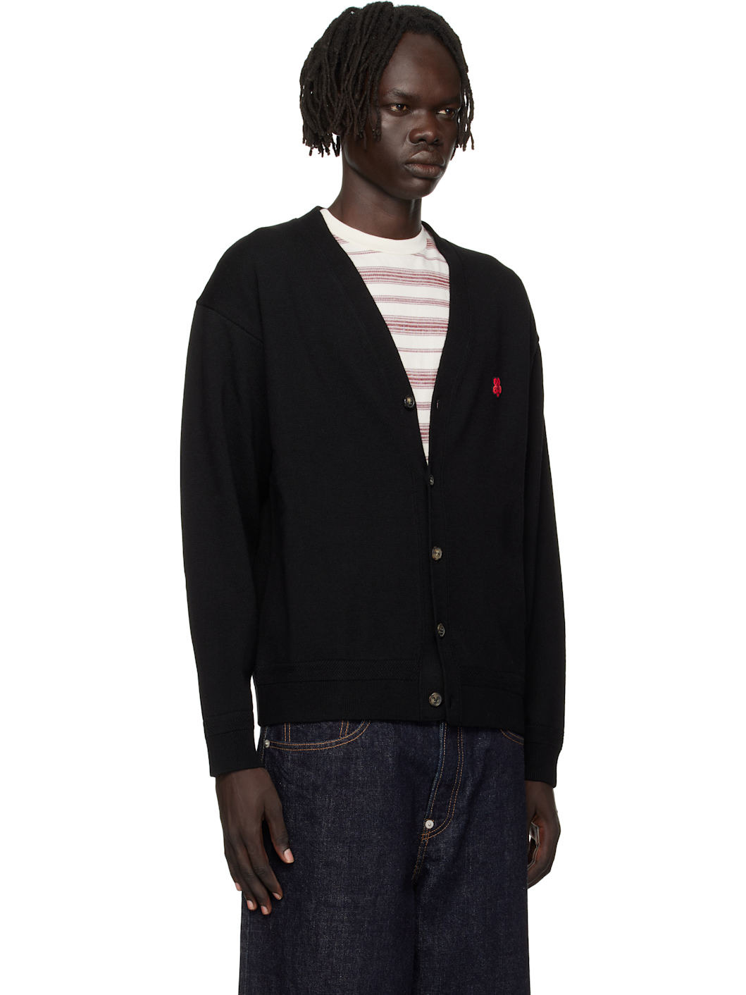 Black Kenzo Paris 'Boke Flower' Embroidered Cardigan - 2