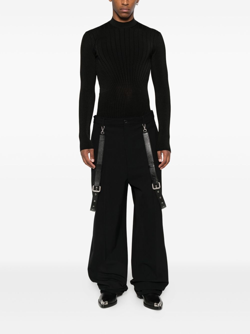 ribbed high-neck sweater - 2