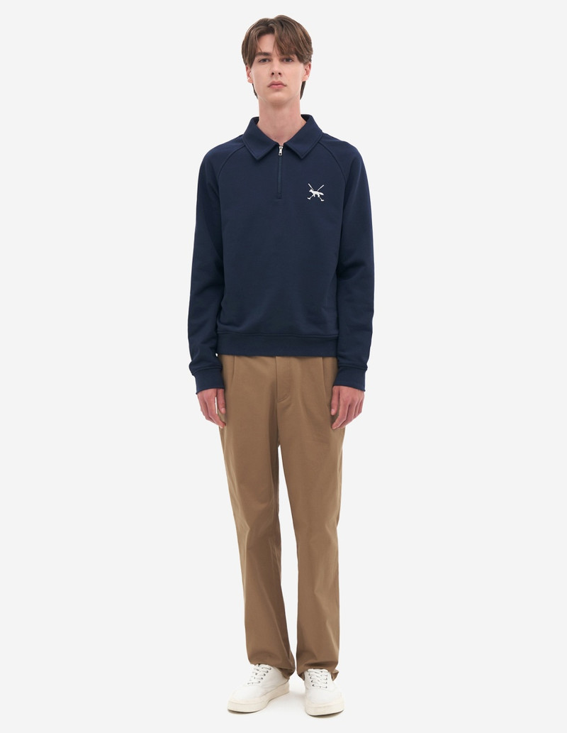 Maison Kitsuné Men Profile Fox Half Zip Sweatshirt outlook