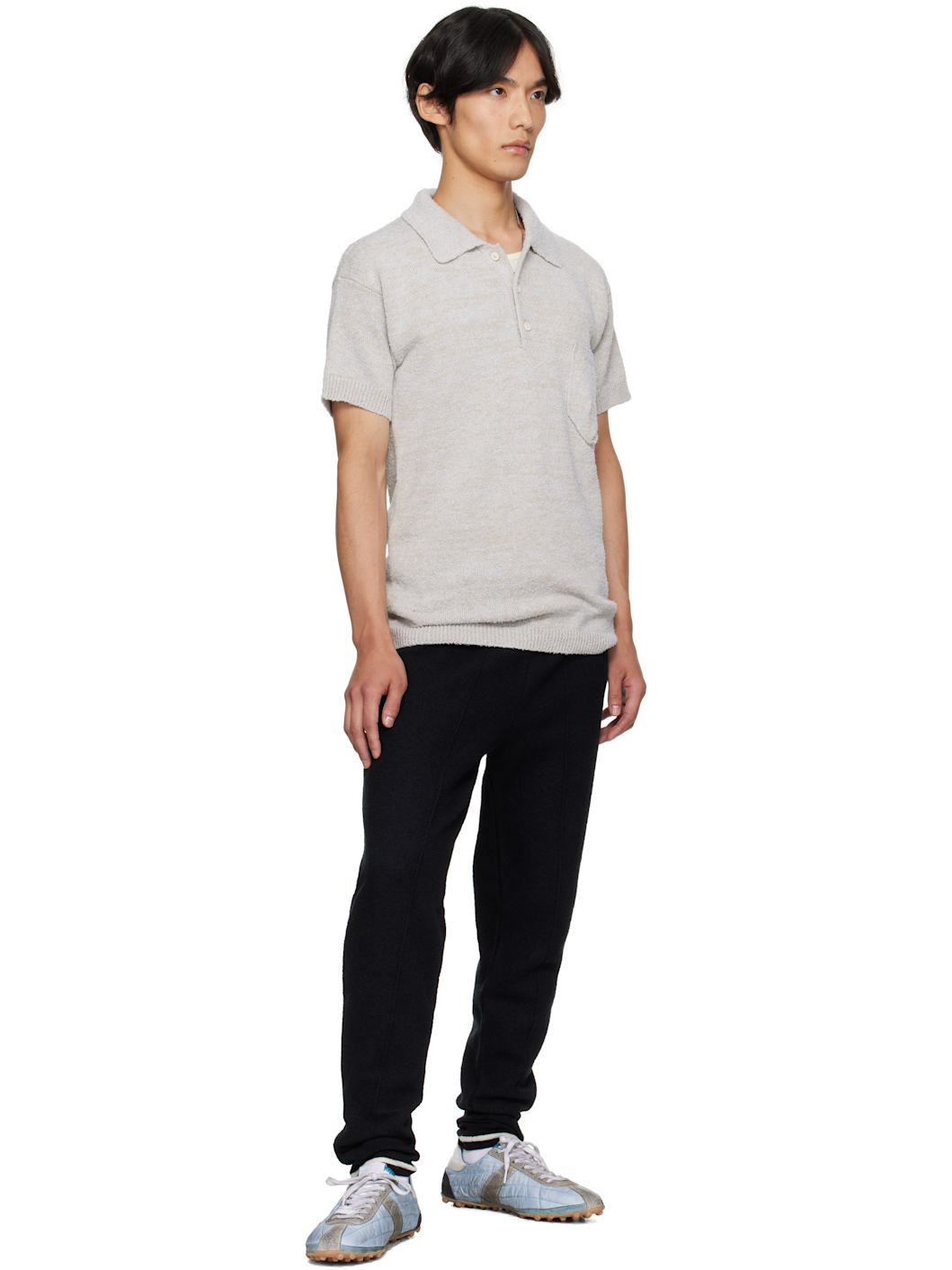 Black Wool Track Pants - 4