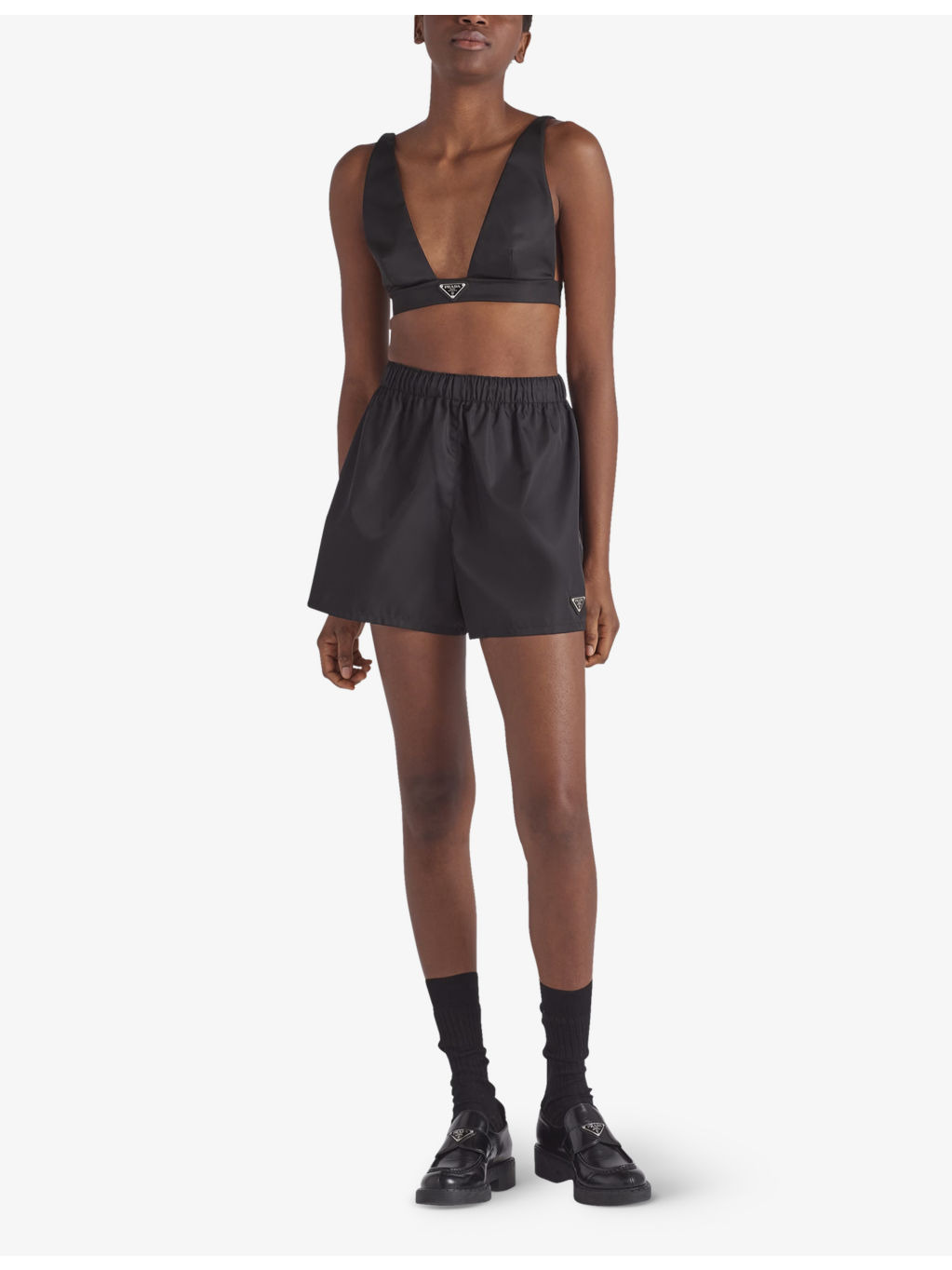 Re-Nylon logo-plaque recycled-nylon shorts - 2