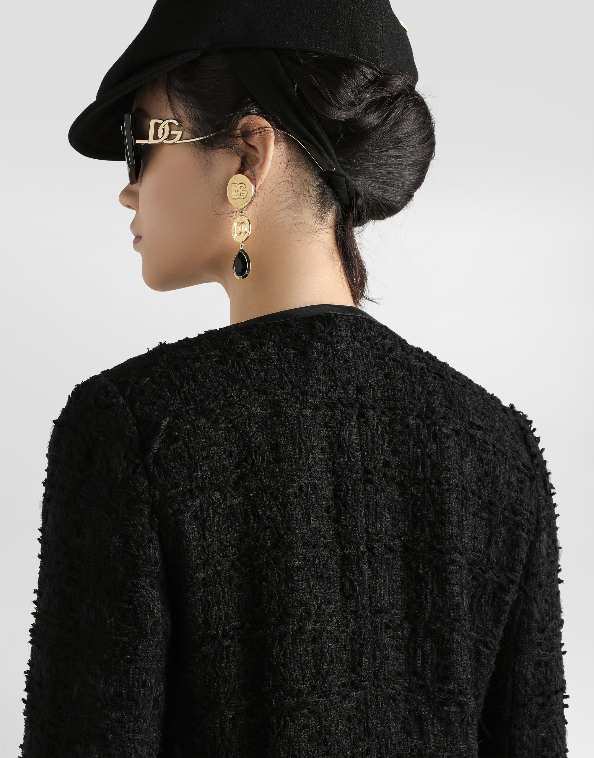 Single-breasted tweed jacket - 5