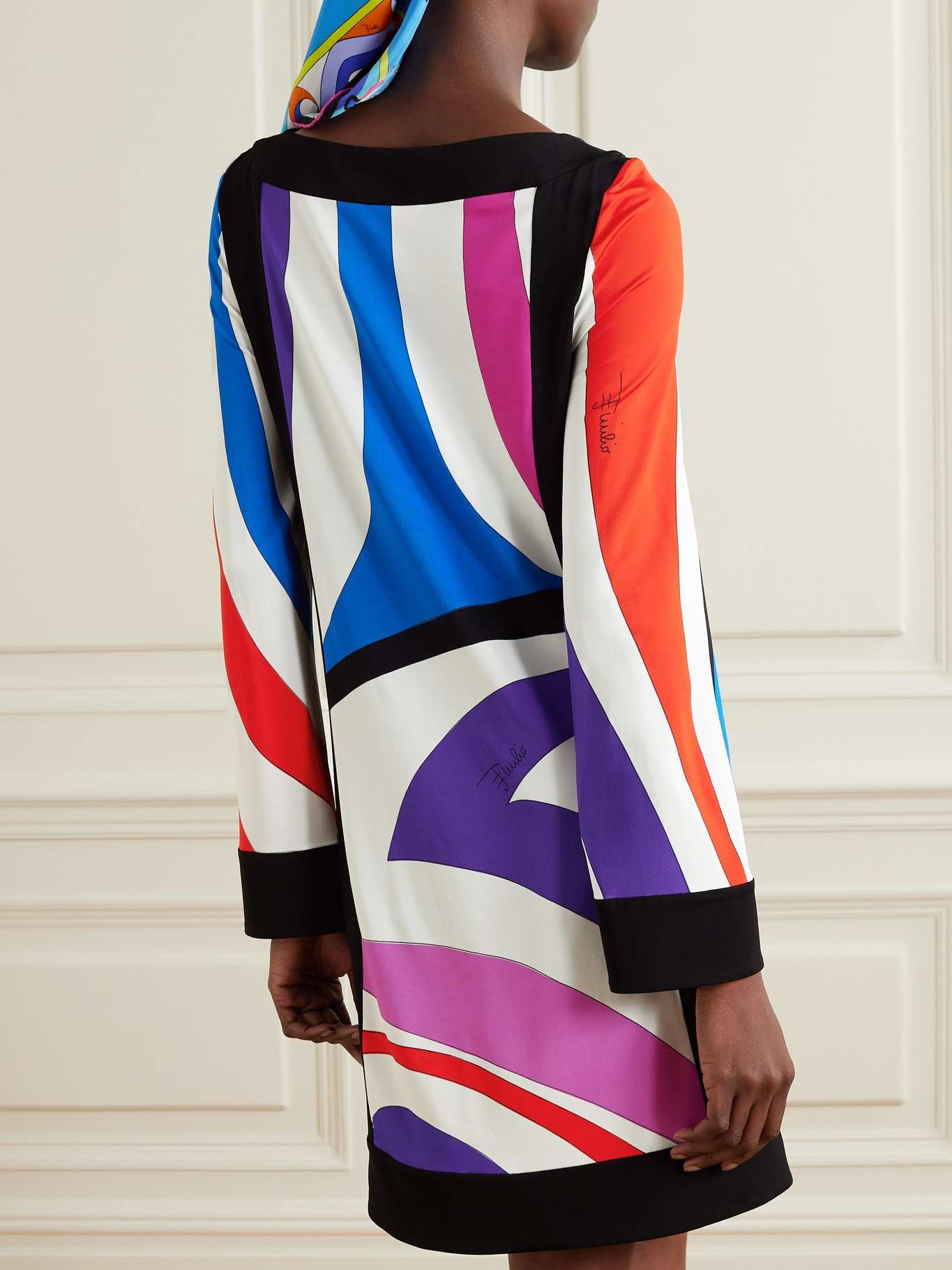 Marmo printed satin mini dress - 3
