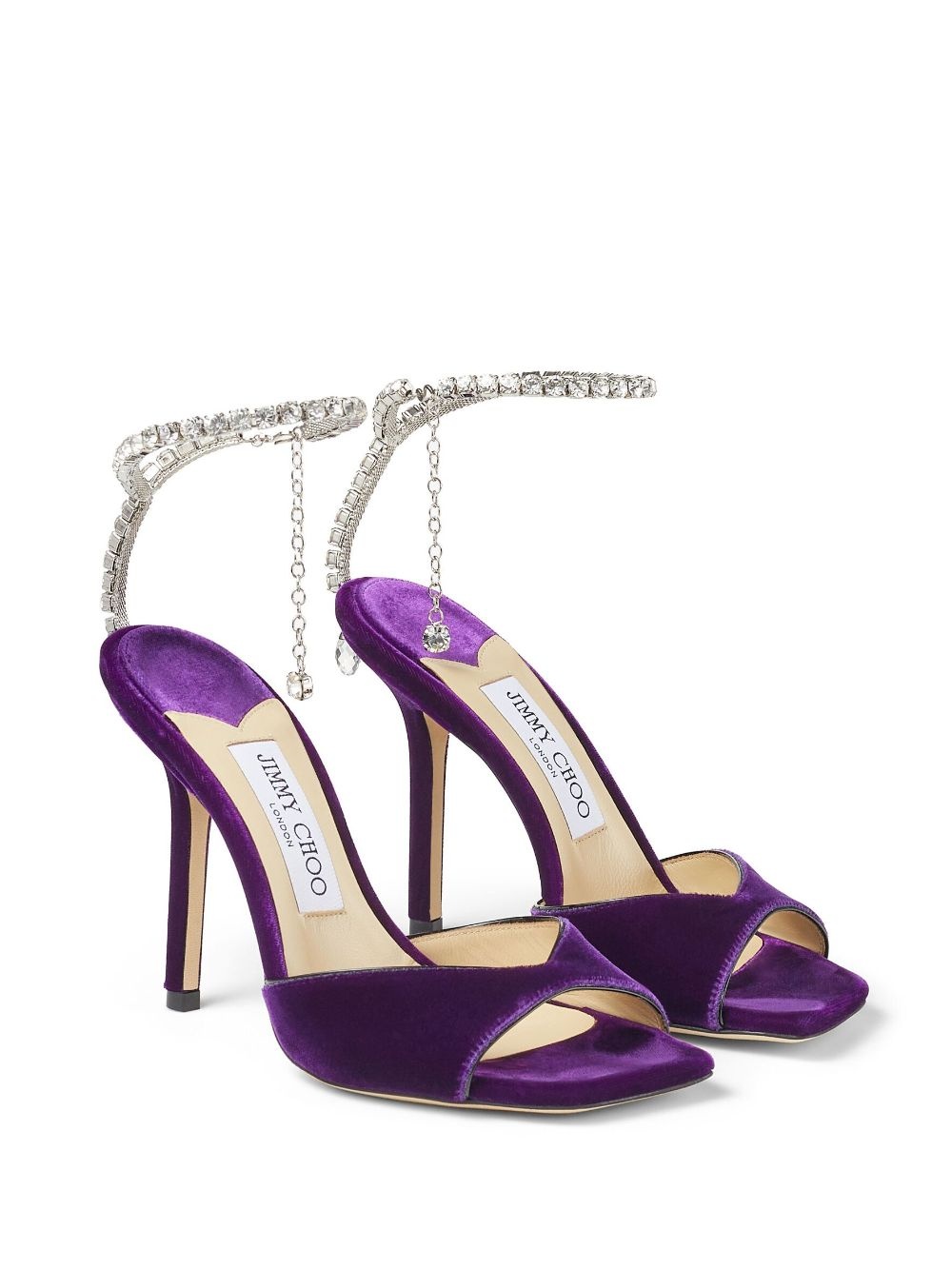 Saeda 100mm crystal-embellished sandals - 2