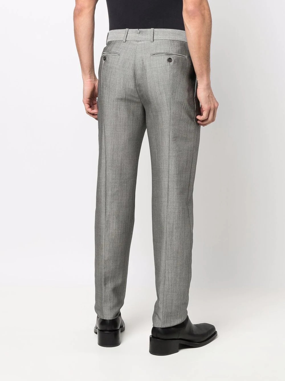 straight-leg tailored trousers - 4