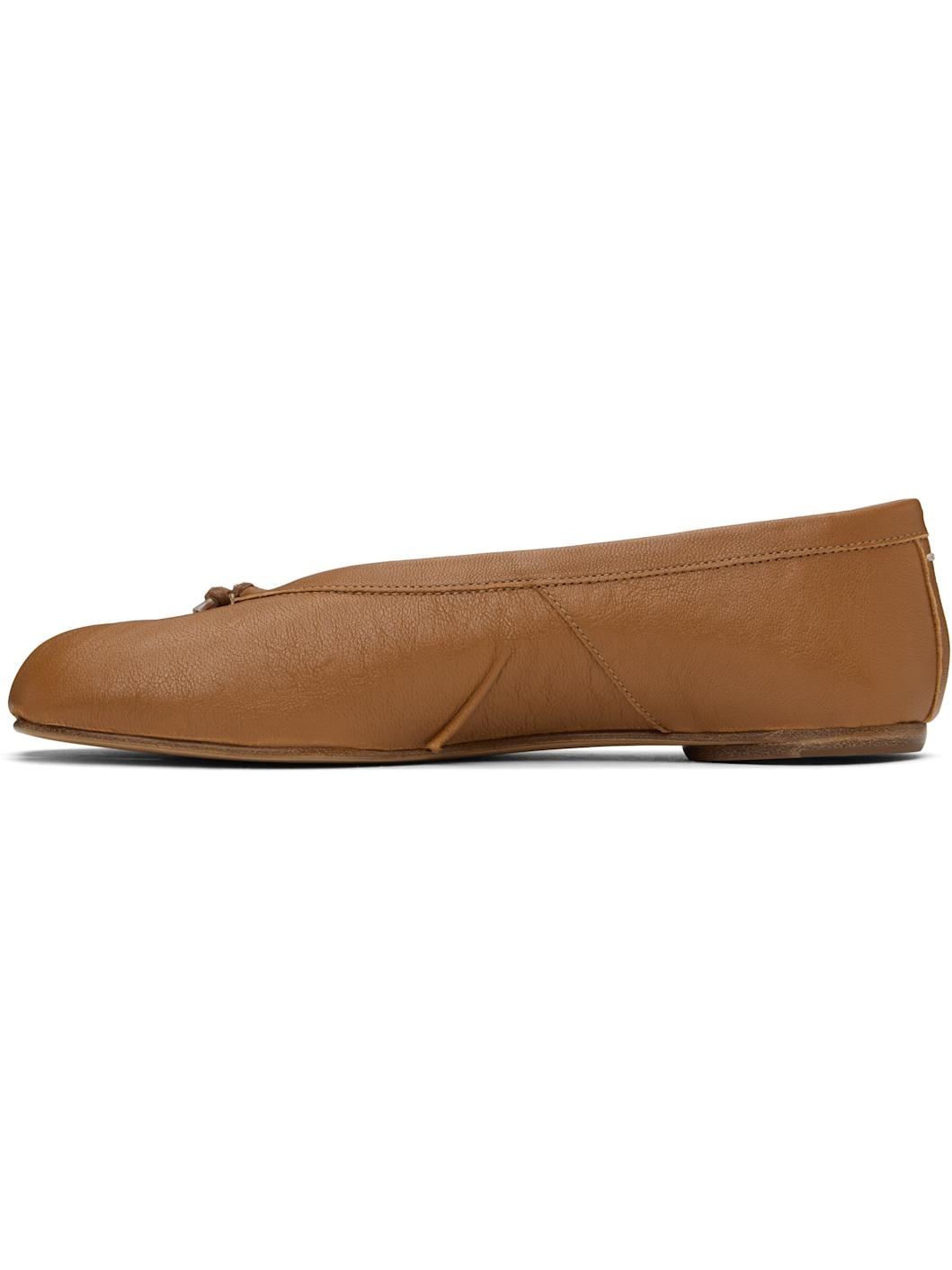 Brown Tabi New Ballerina Flats - 3