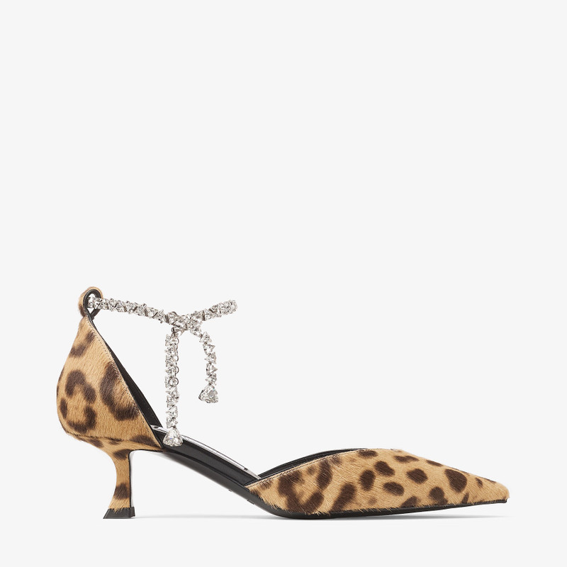Stevie 50 Natural Leopard Print Pony Pumps - 1