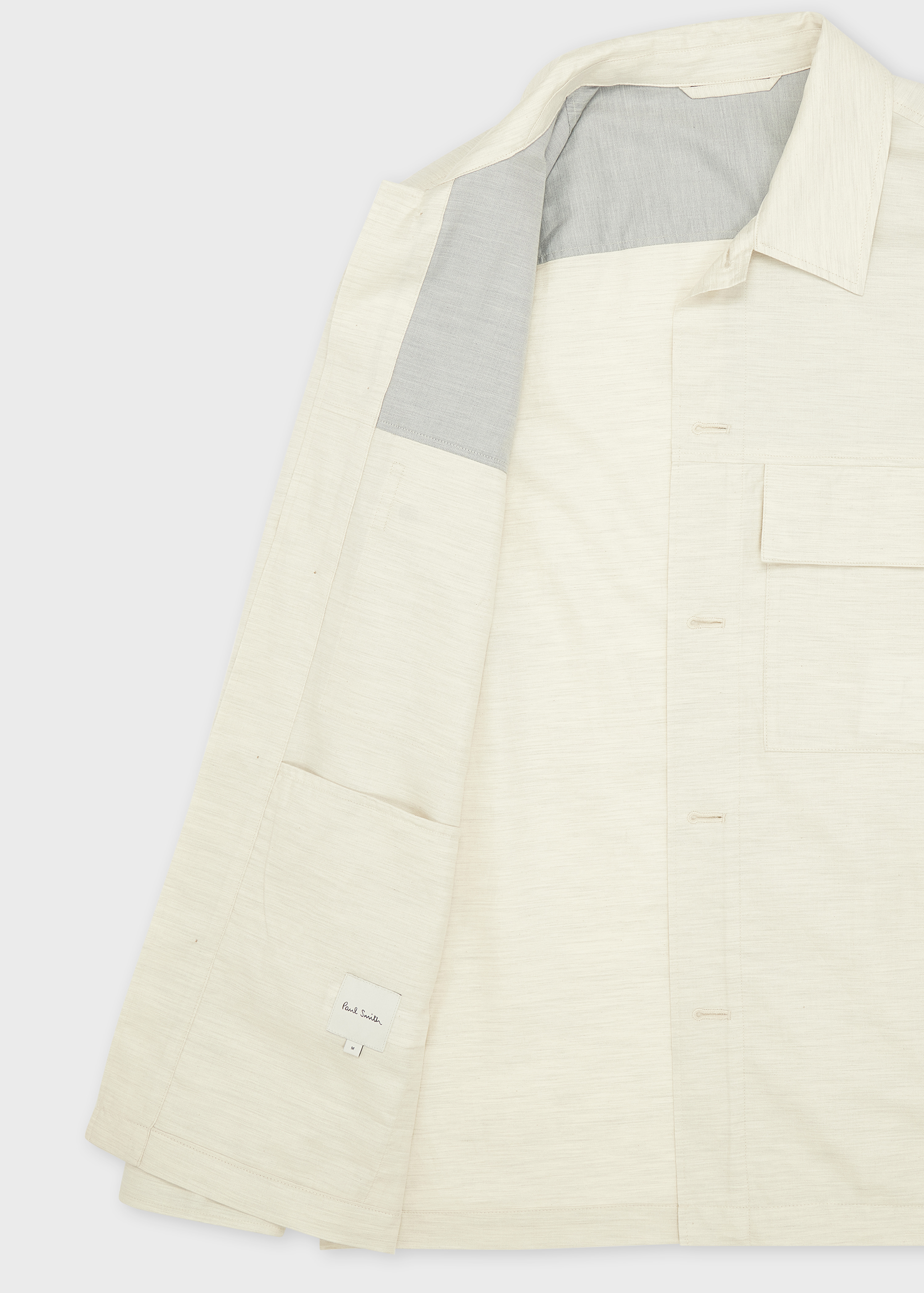 Cream Brushed Cotton-Twill Overshirt - 4