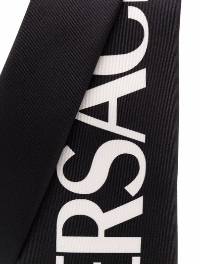 VERSACE logo-print silk tie outlook