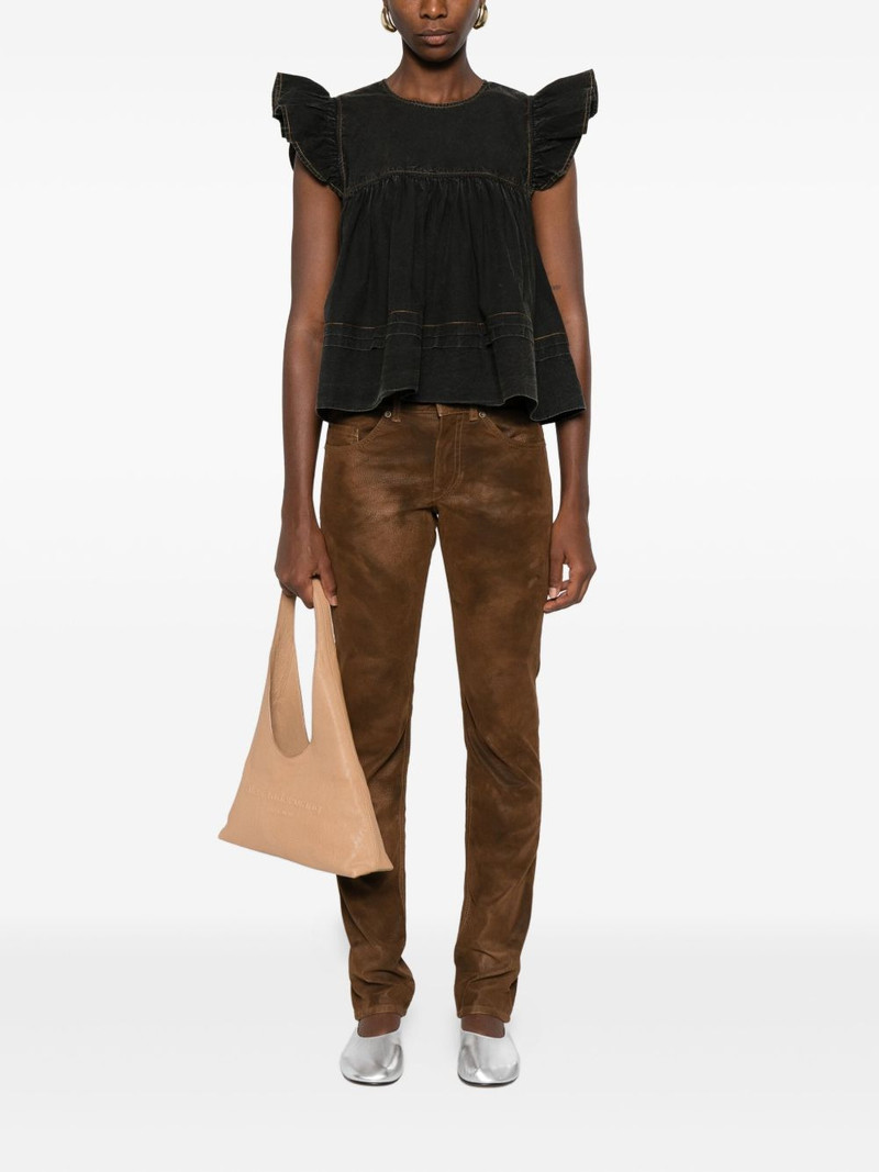 Isabel Marant Étoile Kelsie leather-effect trousers outlook