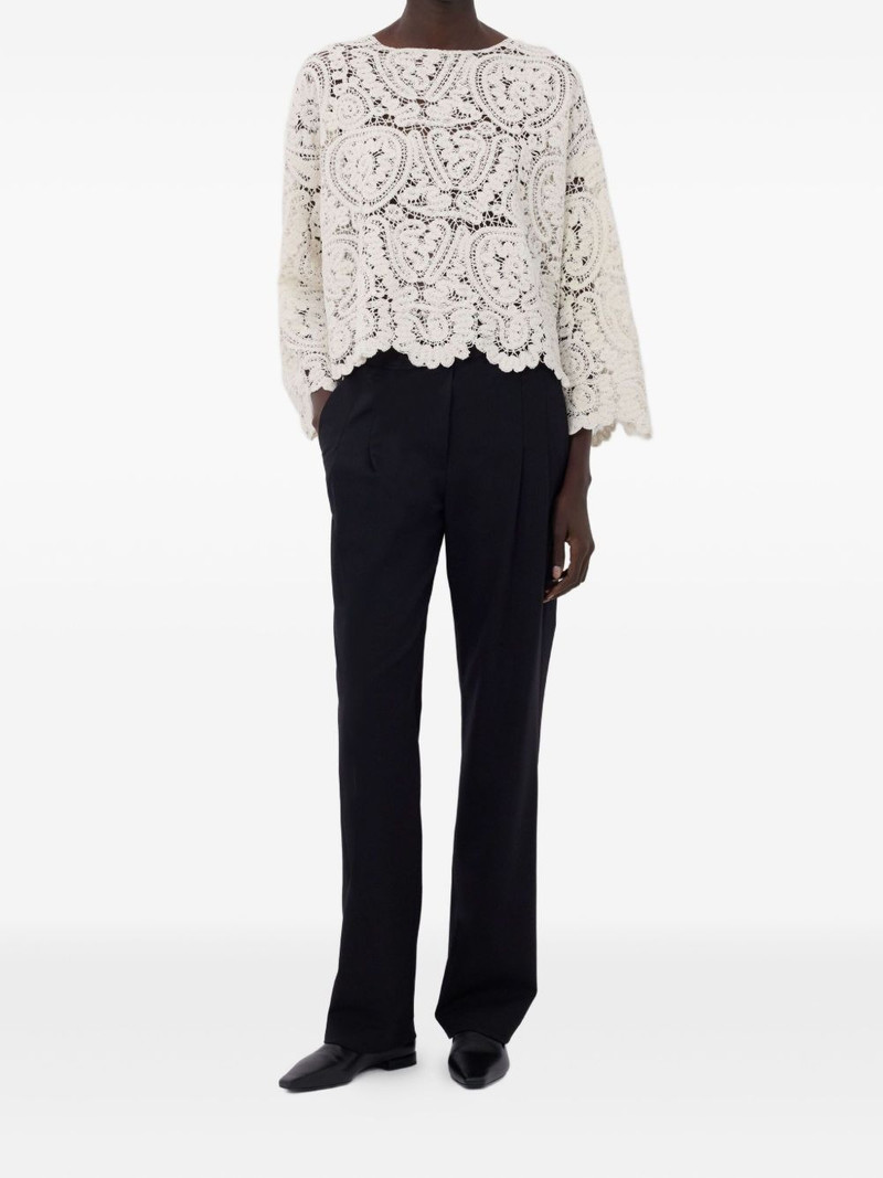 Loulou de Saison AROLD crochet lace sweater outlook