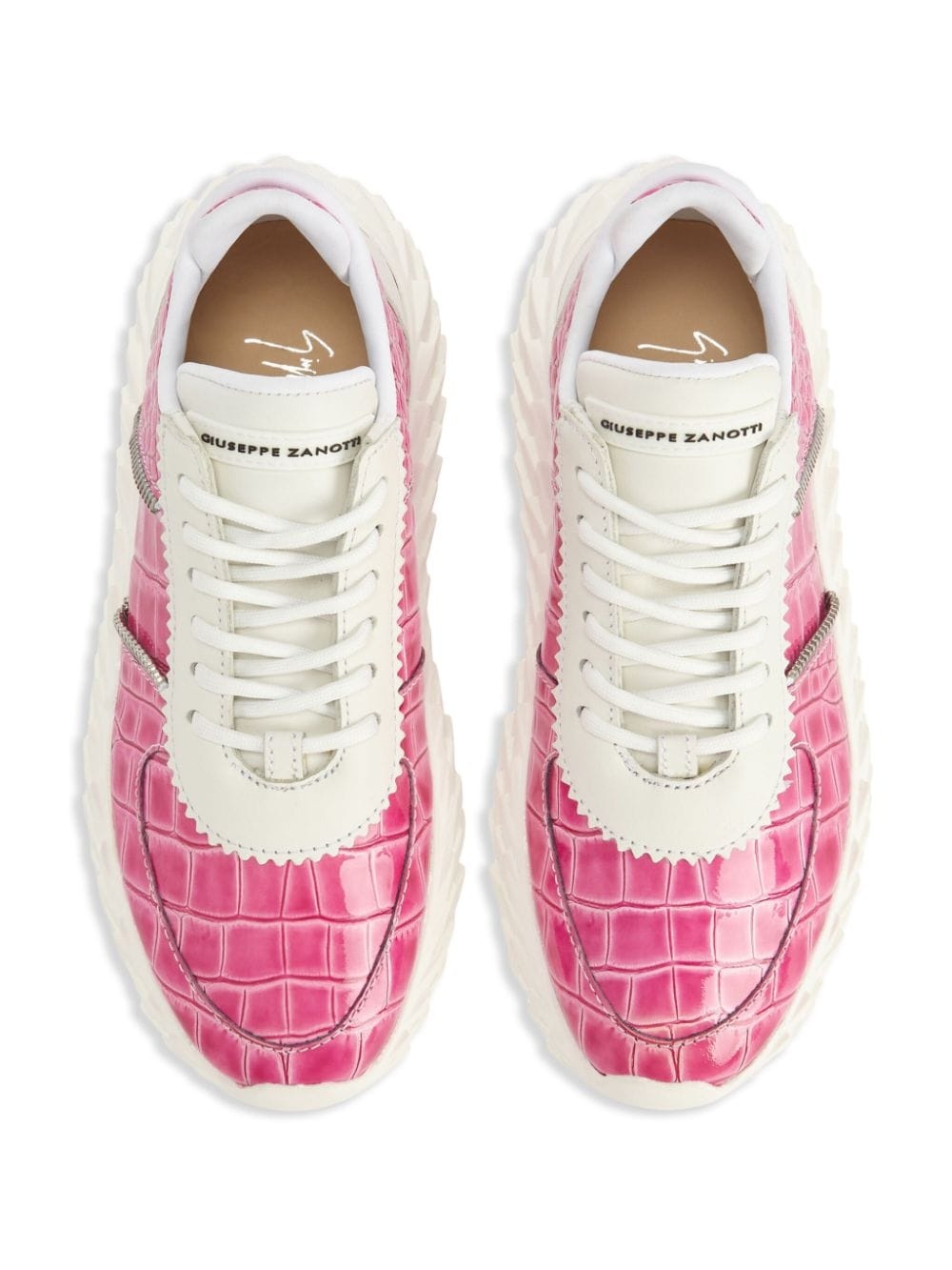 Urchin crocodile-embossed sneakers - 4