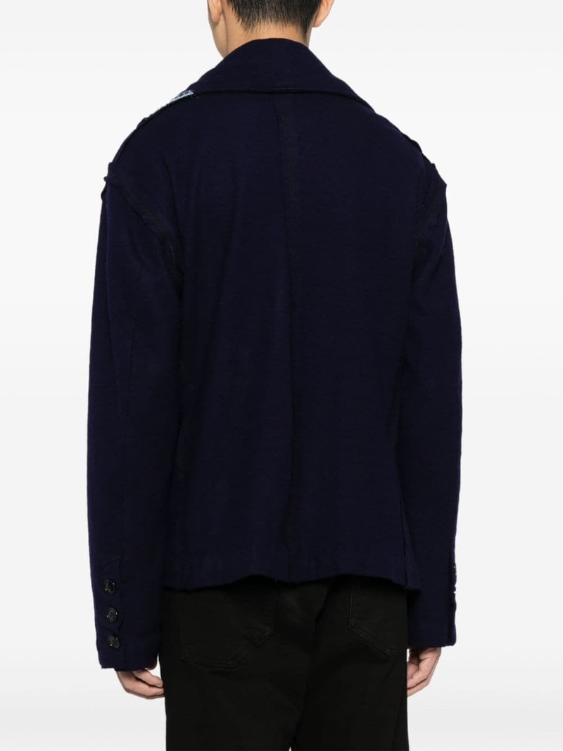 denim-patch double-breasted jacket 4